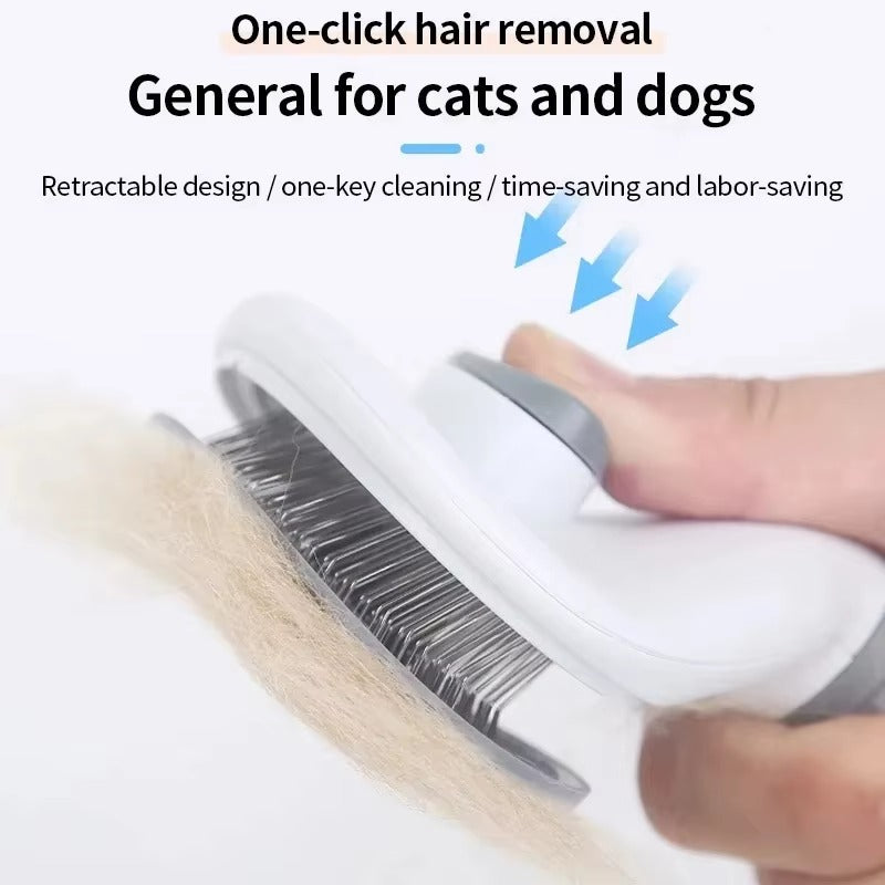 Self-cleaning Pet Hair Remove Comb Cat Slicker Brush Pet Hair Removal Comb For Cats Grooming Brushes