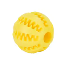 Interactive Dog Treat Dispenser Ball-Bite-Resistant Rubber Food Toy