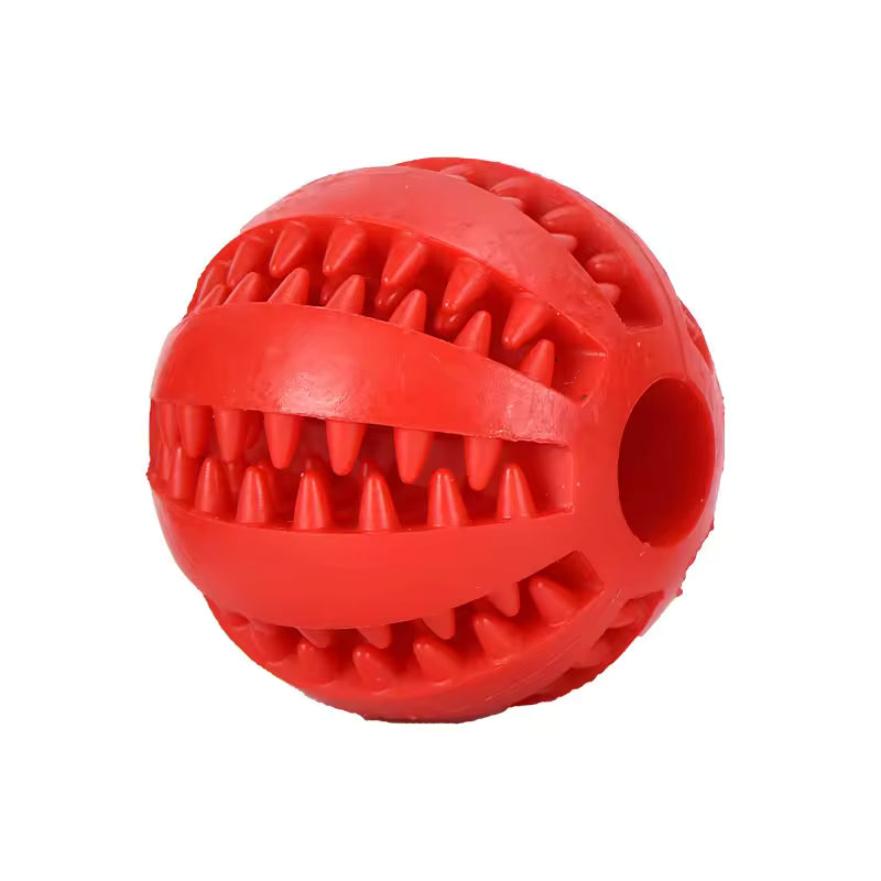 Interactive Dog Treat Dispenser Ball-Bite-Resistant Rubber Food Toy